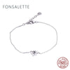Trendy 925 Sterling Silver Cute Animal Footprints Bear Dog Cat Paw Bracelets&Bangles Pearl Women Jewelry Christmas Gift zk40