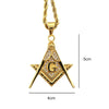 Trendy AG Masonic Pendant Necklace Men's Women's Necklace Bohemia Far Crystal Inlaid Pendant Accessories Party Jewelry