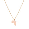 Trendy Africa Map Choker Necklace For Woman Gold Sliver Color Boho Simple Pendants Necklaces Female Jewelry Gifts New