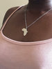 Trendy Africa Map Choker Necklace For Woman Gold Sliver Color Boho Simple Pendants Necklaces Female Jewelry Gifts New