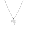 Trendy Africa Map Choker Necklace For Woman Gold Sliver Color Boho Simple Pendants Necklaces Female Jewelry Gifts New