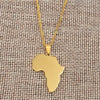 Trendy Africa Map Choker Necklace For Woman Gold Sliver Color Boho Simple Pendants Necklaces Female Jewelry Gifts New