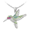 Trendy Animal Hummingbird Pendant Necklace Women's Necklace Bohemian Crystal Inlaid Necklace Pendant Accessories Party Jewelry