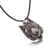 Trendy Animal Wolf Head Pendant Necklace Men's Necklace Vintage Metal Silver Plated Viking Jewelry Wolf Totem Jewelry Accessorie