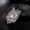Trendy Animal Wolf Head Pendant Necklace Men's Necklace Vintage Metal Silver Plated Viking Jewelry Wolf Totem Jewelry Accessorie