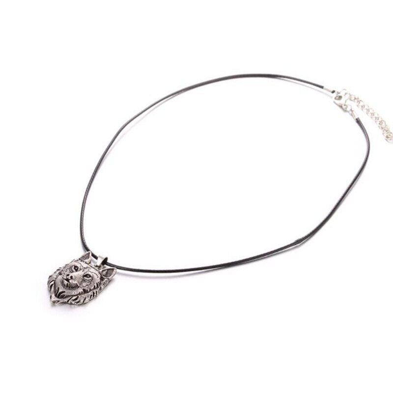 Trendy Animal Wolf Head Pendant Necklace Men's Necklace Vintage Metal Silver Plated Viking Jewelry Wolf Totem Jewelry Accessorie