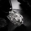 Trendy Animal Wolf Head Pendant Necklace Men's Necklace Vintage Metal Silver Plated Viking Jewelry Wolf Totem Jewelry Accessorie