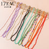 Trendy Bead Strand Beaded Choker Necklace For Women Bohemian Colorful Handmade Short Beaded String Necklace Collar Jewelry