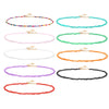 Trendy Bead Strand Beaded Choker Necklace For Women Bohemian Colorful Handmade Short Beaded String Necklace Collar Jewelry