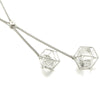 Trendy Big Cubic Zircon Geometric Pendant Necklace For Women Long Sweater Chain Adjustable Necklace Wedding Party Gifts