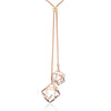 Trendy Big Cubic Zircon Geometric Pendant Necklace For Women Long Sweater Chain Adjustable Necklace Wedding Party Gifts