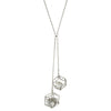 Trendy Big Cubic Zircon Geometric Pendant Necklace For Women Long Sweater Chain Adjustable Necklace Wedding Party Gifts