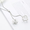 Trendy Big Cubic Zircon Geometric Pendant Necklace For Women Long Sweater Chain Adjustable Necklace Wedding Party Gifts