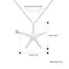 Trendy Big Starfish Pendants Female Necklace Silvery Long Chain Necklaces Jewelry For Women 2022 Gifts 11.11