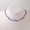 Trendy Blue Orange White Brown Glass Beads Partition Handmade Beaded Chokers Necklaces For Women Unisex Party Jewelry Gifts