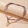Trendy Bohemian Colorful Bead Shell Necklace for Women Summer Short Beaded Collar Clavicle Choker Necklace Female Jewelry