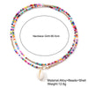 Trendy Bohemian Colorful Bead Shell Necklace for Women Summer Short Beaded Collar Clavicle Choker Necklace Female Jewelry