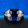 Trendy Bohemian Geometric Crystal Inlaid Ring Men's Ring Austrian Rhinestone Inlaid Metal Ring Accessories Party Jewelry