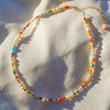 Trendy Bohemian Jewelry Real Freshwater Baroque Pearl Choker Simple Colorful Seed Glass Beads Beaded Necklace for Women