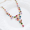 Trendy Boho Ethnic Crystal Flower Choker Necklaces For Women Gold Color Vitnage Statement Necklace Jewelry 2021 New