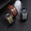 Trendy Charm Wide Leather Bracelet Nordic Viking Rune Flower of Life Men's Bracelet Punk Leather Woven Accessories Party Jewelry