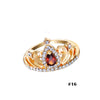 Trendy Crystal Crown Rings Love Romantic Jewelry for Women Birthd Gift Gold Silver Color Engagement Princess Queen Wedding