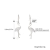 Trendy Crystal Flamingo Drop Earrings Charmming Cubic Zircon Animal Earrings For Woman Accessories  2022 Jewelry Gift