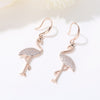 Trendy Crystal Flamingo Drop Earrings Charmming Cubic Zircon Animal Earrings For Woman Accessories  2022 Jewelry Gift