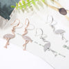Trendy Crystal Flamingo Drop Earrings Charmming Cubic Zircon Animal Earrings For Woman Accessories  2022 Jewelry Gift