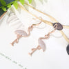 Trendy Crystal Flamingo Drop Earrings Charmming Cubic Zircon Animal Earrings For Woman Accessories  2022 Jewelry Gift