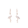 Trendy Crystal Flamingo Drop Earrings Charmming Cubic Zircon Animal Earrings For Woman Accessories  2022 Jewelry Gift
