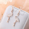 Trendy Crystal Flamingo Drop Earrings Charmming Cubic Zircon Animal Earrings For Woman Accessories  2022 Jewelry Gift