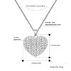 Trendy Crystal Love Heart Pendant Neckalce for Women Stainless Steel Chain Shiny Rhinestone Jewelry Lover Pretty Gift