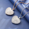 Trendy Crystal Love Heart Pendant Neckalce for Women Stainless Steel Chain Shiny Rhinestone Jewelry Lover Pretty Gift