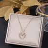 Trendy Cubic Zirconia Butterfly Love Pendant Necklace for Couple Girls Women's Gold Stainless Steel Do Not Fade Necklace Jewelry