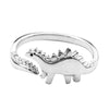 Trendy Dinosaur Rings Long-necked Dragon Stegosaurus Cute Animal Jewelry Toy Open Adjustable for Women Rings Gothic  Accessories