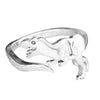 Trendy Dinosaur Rings Long-necked Dragon Stegosaurus Cute Animal Jewelry Toy Open Adjustable for Women Rings Gothic  Accessories