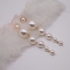 Trendy Elegant Created Big Simulated Pearl Long Earrings Pearls String Statement Earrings For Wedding Party Gift e0207
