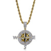 Trendy Creative Compass Compass Pendant Hip Hop Rock Pop Party Locomotive Accessories Men's Necklace Pendant Gift