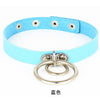 Trendy Fetish Choker Lolita PU Leather Gothic Lolita Korean Necklace Slave BDSM Bondage Restraints Erotic Jewelry Accessories