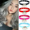Trendy Fetish Choker Lolita PU Leather Gothic Lolita Korean Necklace Slave BDSM Bondage Restraints Erotic Jewelry Accessories