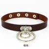Trendy Fetish Choker Lolita PU Leather Gothic Lolita Korean Necklace Slave BDSM Bondage Restraints Erotic Jewelry Accessories