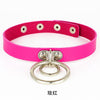 Trendy Fetish Choker Lolita PU Leather Gothic Lolita Korean Necklace Slave BDSM Bondage Restraints Erotic Jewelry Accessories