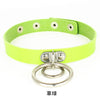 Trendy Fetish Choker Lolita PU Leather Gothic Lolita Korean Necklace Slave BDSM Bondage Restraints Erotic Jewelry Accessories