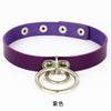 Trendy Fetish Choker Lolita PU Leather Gothic Lolita Korean Necklace Slave BDSM Bondage Restraints Erotic Jewelry Accessories