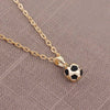 Trendy Football Link Chain Soccer Charm Necklace Pendant Gold Color Sport Ball Jewelry Men Boy Children Gift Pendant Necklace