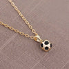 Trendy Football Link Chain Soccer Charm Necklace Pendant Gold Color Sport Ball Jewelry Men Boy Children Gift Pendant Necklace