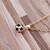 Trendy Football Link Chain Soccer Charm Necklace Pendant Gold Color Sport Ball Jewelry Men Boy Children Gift Pendant Necklace