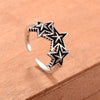Trendy Gilr Star Finger Ring Classic Black Ring For Women Jewelry