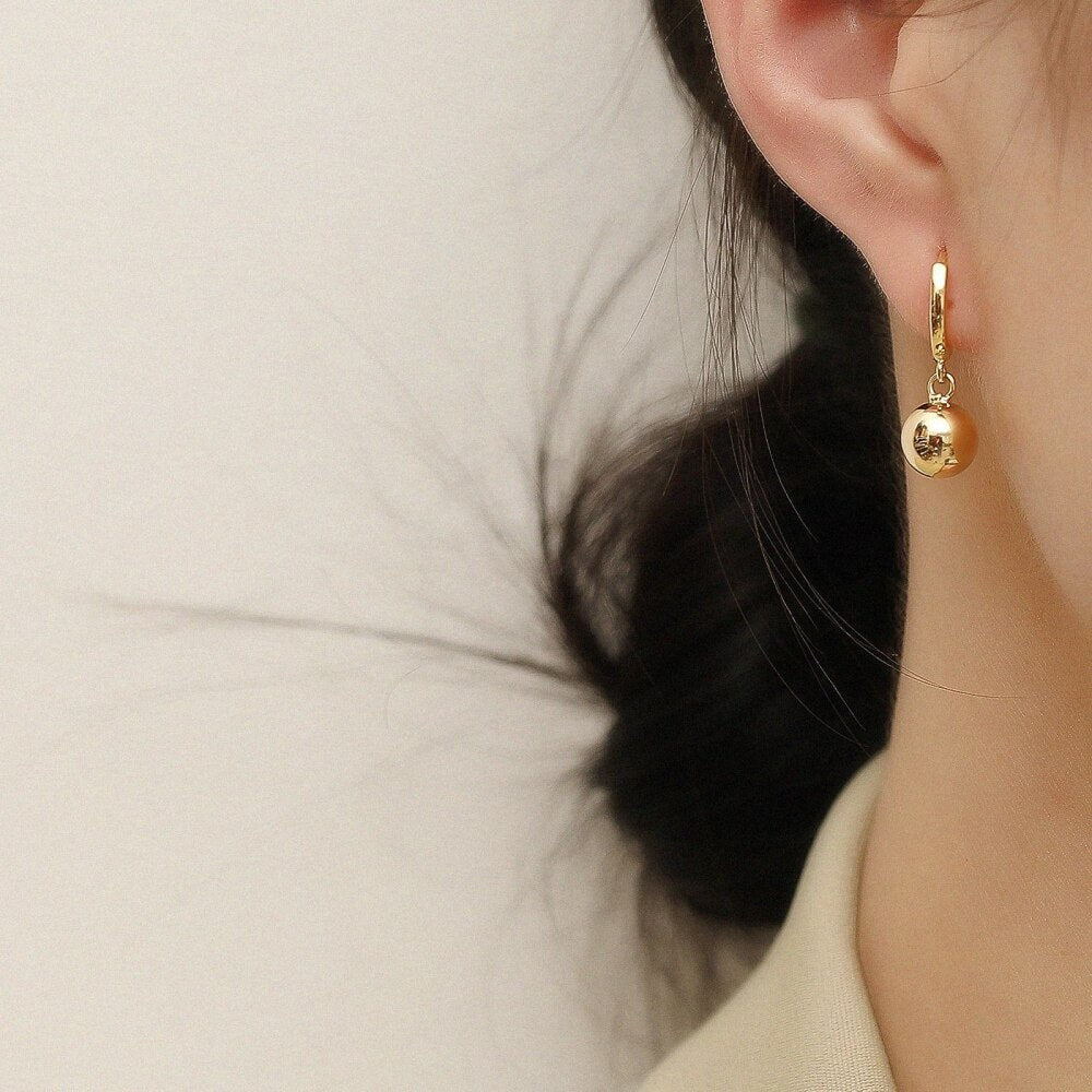 Trendy Gold Color Copper Pendant Earrings For Woman Party Wedding Gifts Drop Earring Female Accessory Jewelry Korean 2022